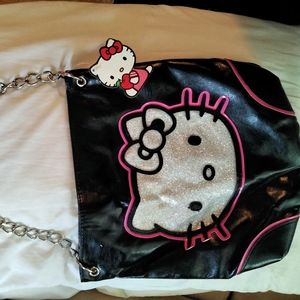 Leather hello Kitty tote bag
